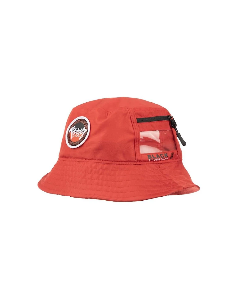 Berserk Men's Black Swordsman Red Bucket Hat-osfa