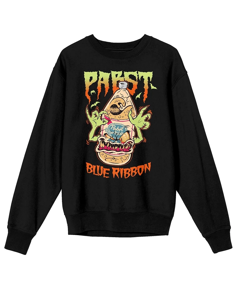 Pabst Blue Ribbon Men's Beer Bottle Monster Sweatshirt