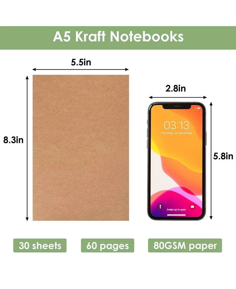 Gnuadz A5 Lined Journals Bulk School Office Gift Notebooks