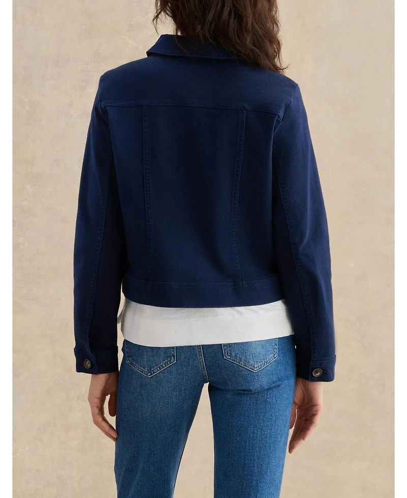 Hobbs London Women's Selborne Boxy Cropped Denim Jacket