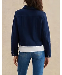 Hobbs London Women's Selborne Boxy Cropped Denim Jacket