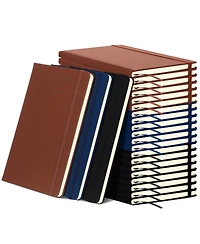Gnuadz Lined Journal Notebooks A5 Hardcover Pu Leather Wide Ruled