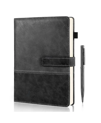 Gnuadz This A5 leather notebook is suitable for daily writing, note-taking, and office use 240 pages