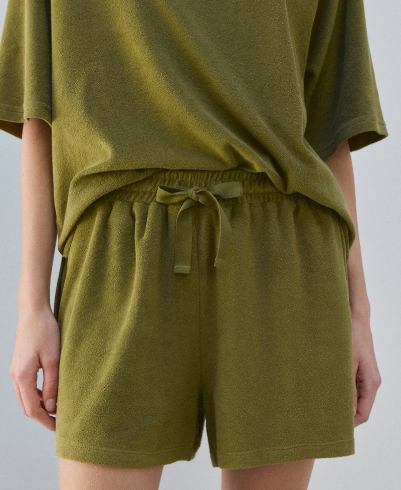 Mango Women's Terry Cotton Shorts