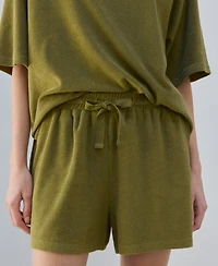 Mango Women's Terry Cotton Shorts