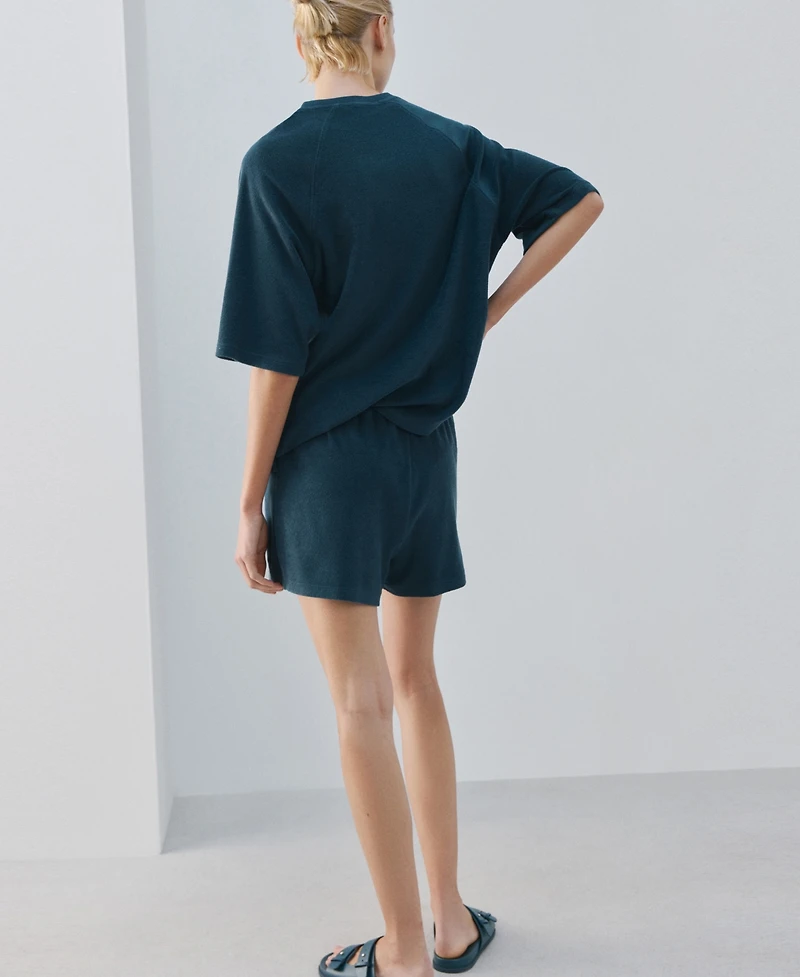 Mango Women's Terry Cotton Shorts