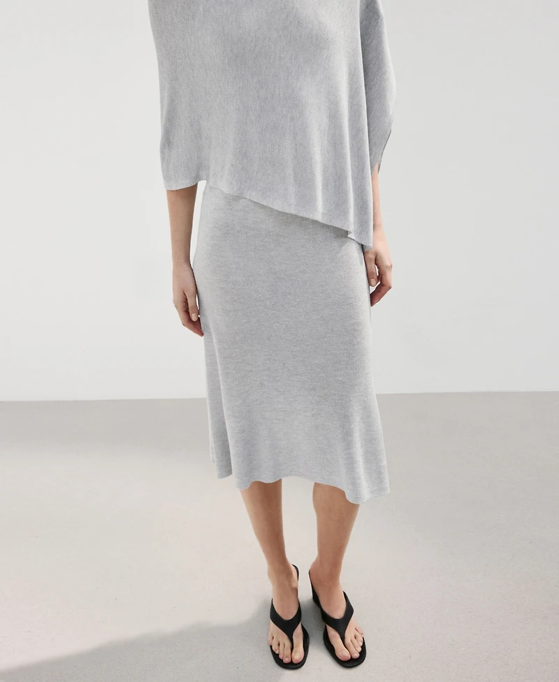 Mango Women's Fine Knit Midi Skirt