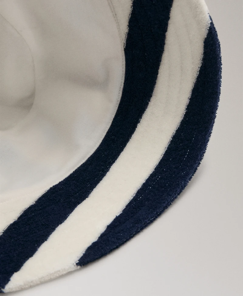 Mango Women's Striped Cotton Terry Bucket Hat