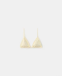 Mango Women's Studs Triangle Bikini Top