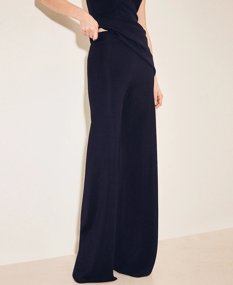 Mango Women's Knitted Wide Leg Pants