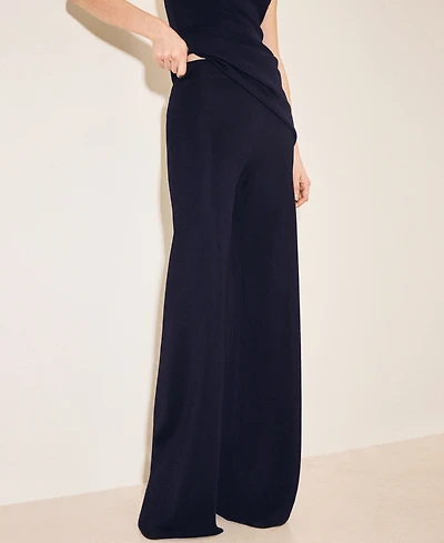 Mango Women's Knitted Wide Leg Pants