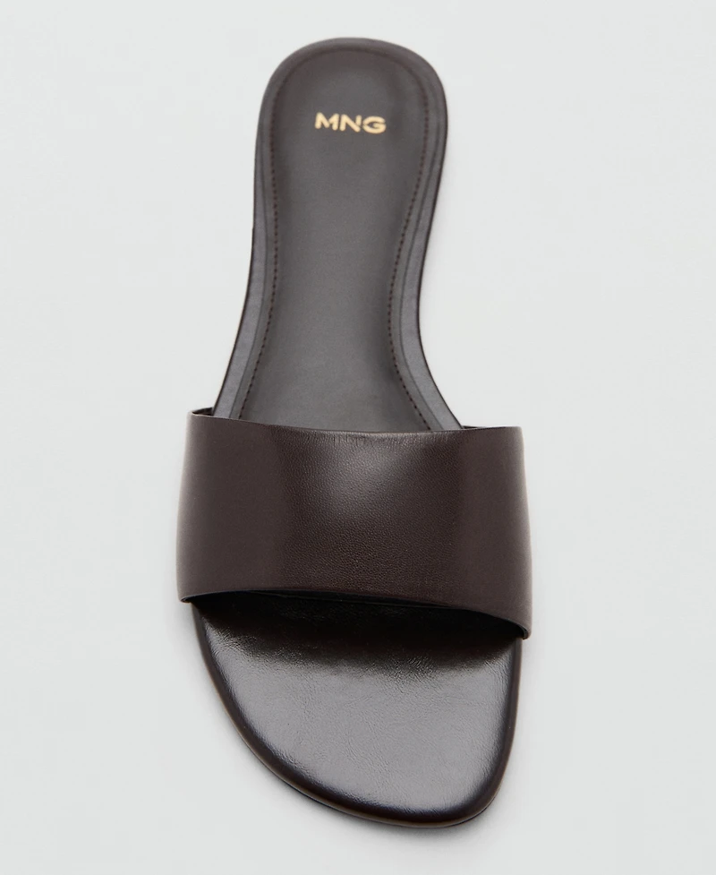 Mango Women's Flat Leather Sandals