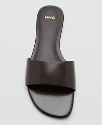 Mango Women's Flat Leather Sandals