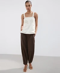 Mango Women's Openwork Embroidery Top