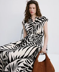 Mango Women's Printed Shirt Dress