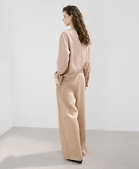 Mango Women's Striped Lyocell Pants