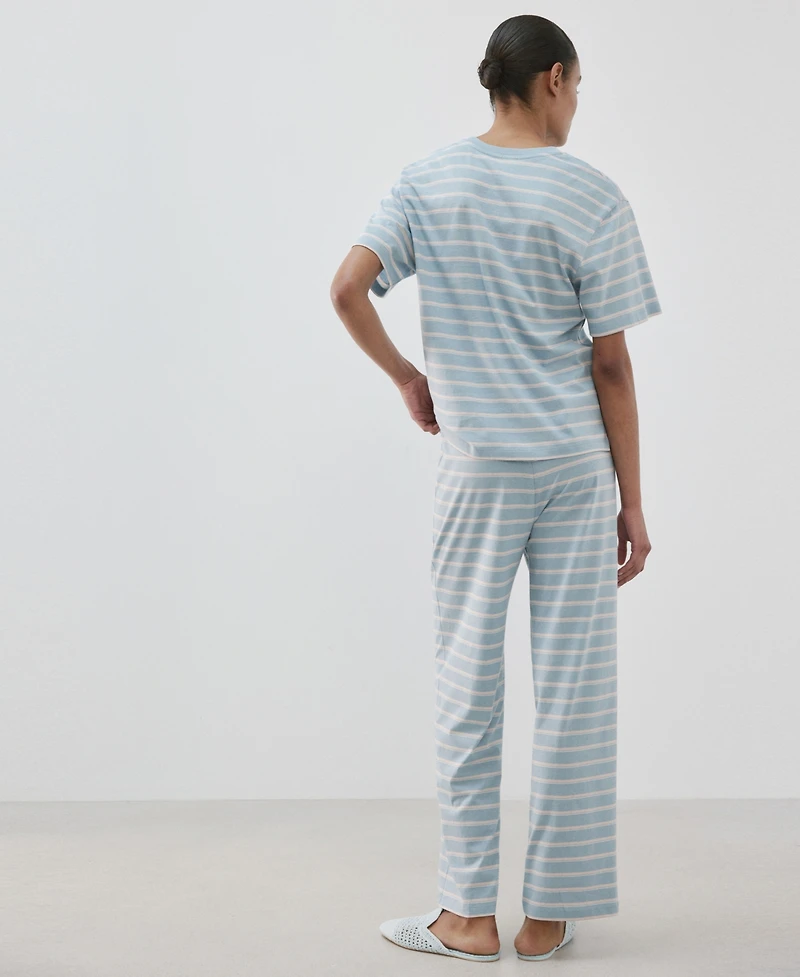Mango Women's Cotton Striped Pajama Pants