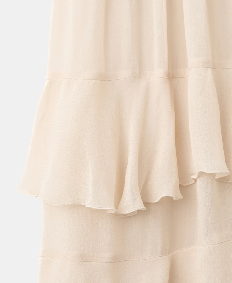 Mango Women's Bow Ruffled Skirt
