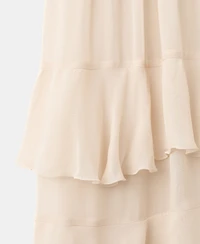Mango Women's Bow Ruffled Skirt