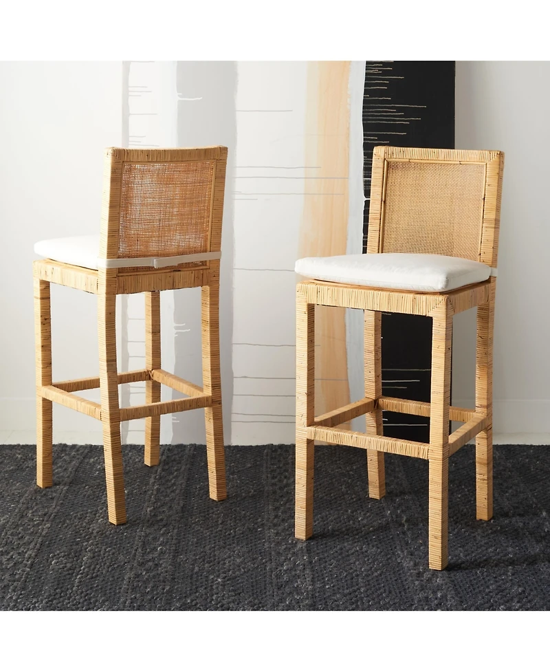 Safavieh Tojo Cane Bar Stool With Cushion