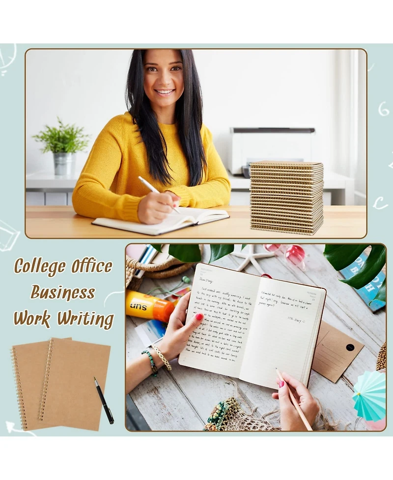 Gnuadz Spiral Notebook College Ruled A5 Journals