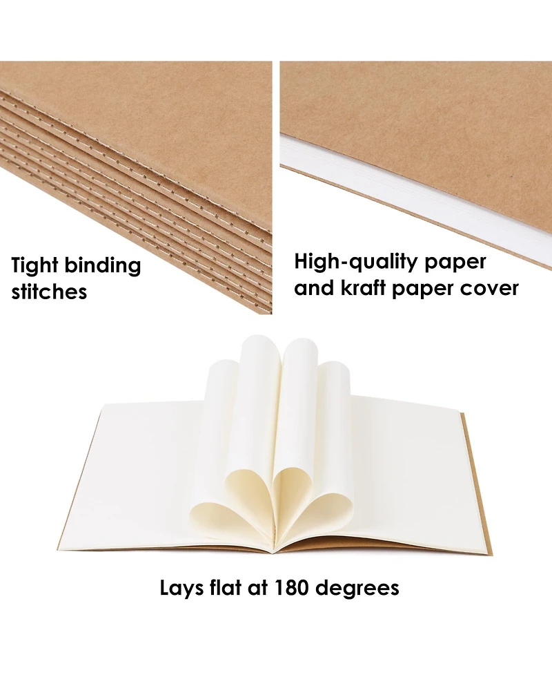 Gnuadz Blank Notebooks A5 Sketchbook Journals Drawing Pad Junk Journal