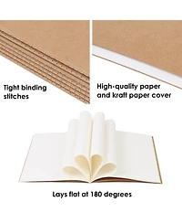 Gnuadz Blank Notebooks A5 Sketchbook Journals Drawing Pad Junk Journal