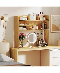 Gymax 3-Tier Desktop Bookshelf with 6 Shelves Desk Organizer for Computer Desk