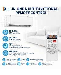 Xo 19 SEER2 18000 Btu Mini Split Ac and Heat Pump, Cools/Heats Up to 1250 Sq.Ft, 230V