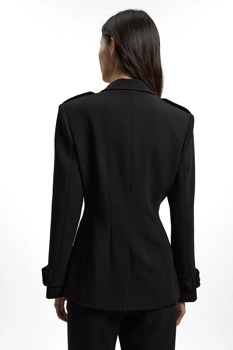 Karen Millen Women's Military Single Breasted Blazer