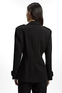 Karen Millen Women's Military Single Breasted Blazer