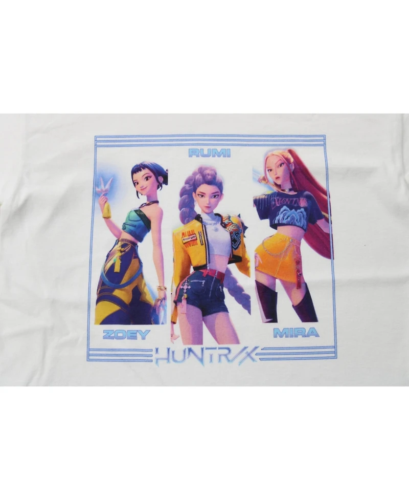KPop Demon Hunters Boys Huntrix on White Short Sleeve Kids T Shirt