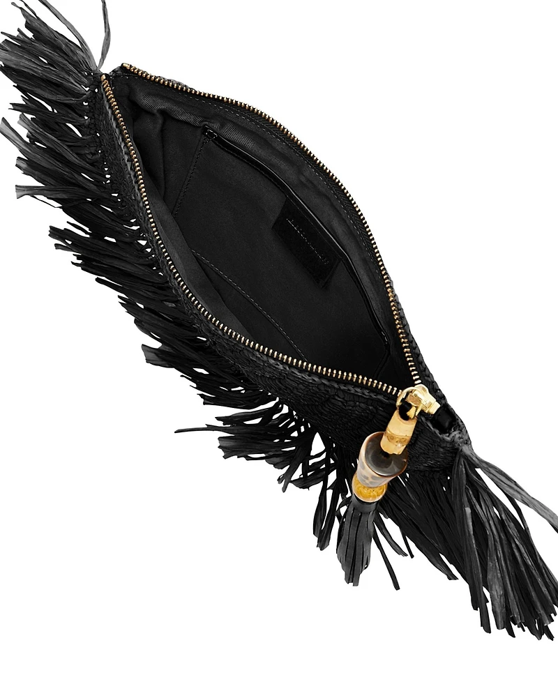 Rebecca Minkoff Lucia Raffia Mini Clutch Handbag