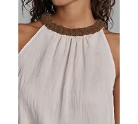 Karl Lagerfeld Paris Women's Halter Neck Top