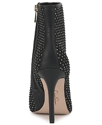Jessica Simpson Women's Pazra Rhinestone Mesh Stiletto Dress Booties