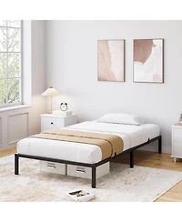 gaomon 10" Bed Frame, Heavy Duty Platform Bed with Storage Space, Steel Support, No Box Spring Needed