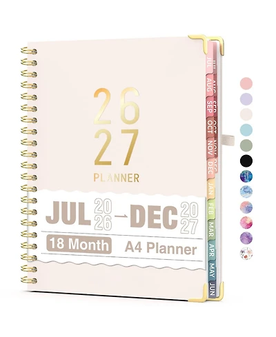 Gnuadz 2026-2027 Academic Planner 18 Month Weekly Monthly Daily Agenda Book A5