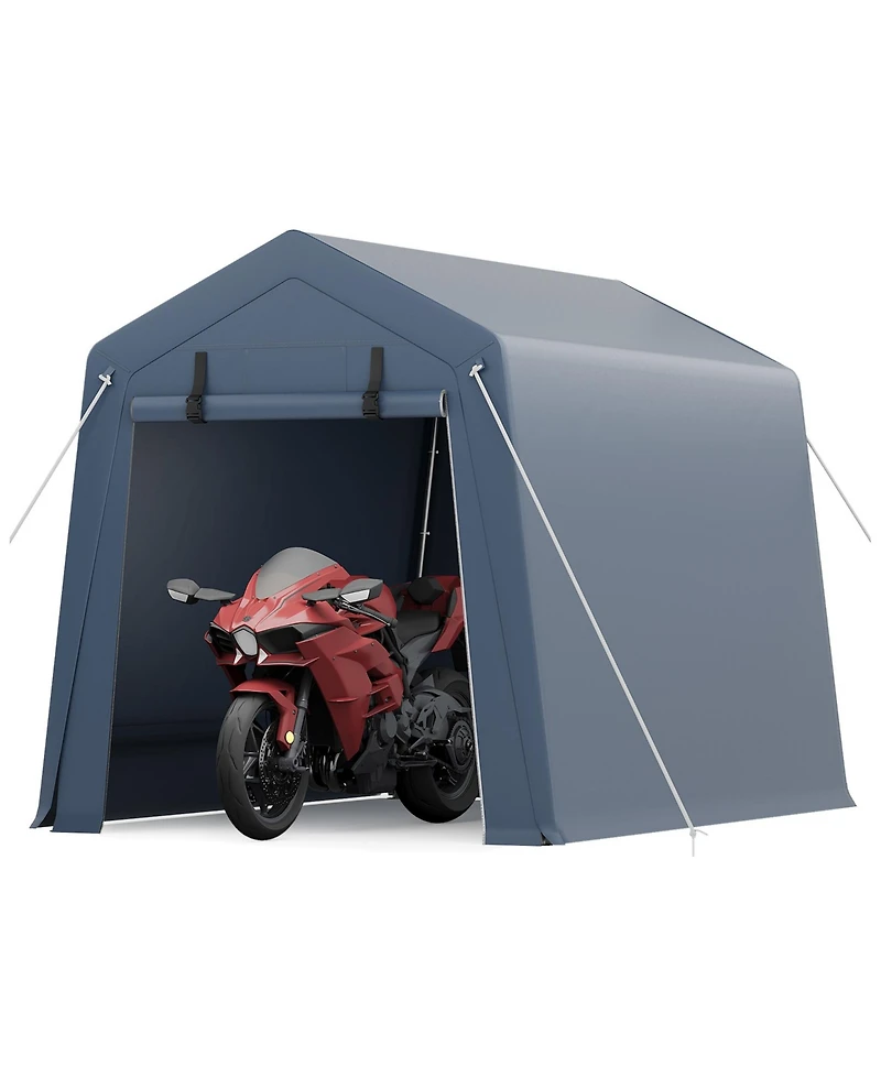 gaomon Portable Carport Motorcycle Shelter, Heavy Duty Pe Fabric Storage Shed, Garage Tent
