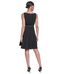 Karl Lagerfeld Paris Women's Scuba Crepe Knee-Length Dress