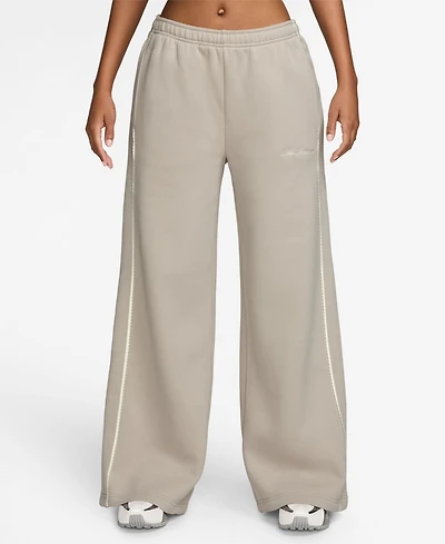 Nike Studio Fleece Women's Mid-Rise Wide-Leg Scallop Pants