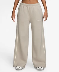 Nike Studio Fleece Women's Mid-Rise Wide-Leg Scallop Pants