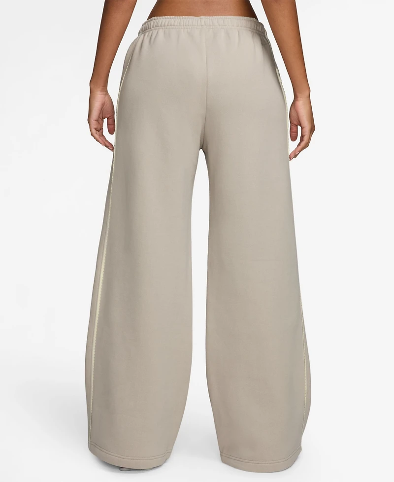 Nike Studio Fleece Women's Mid-Rise Wide-Leg Scallop Pants