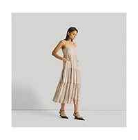 Reistor Women's Strappy Tiered Maxi Dress