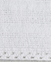Laura Ashley Camilla Crochet Border 2-Pc. Oval Bath Mat Set