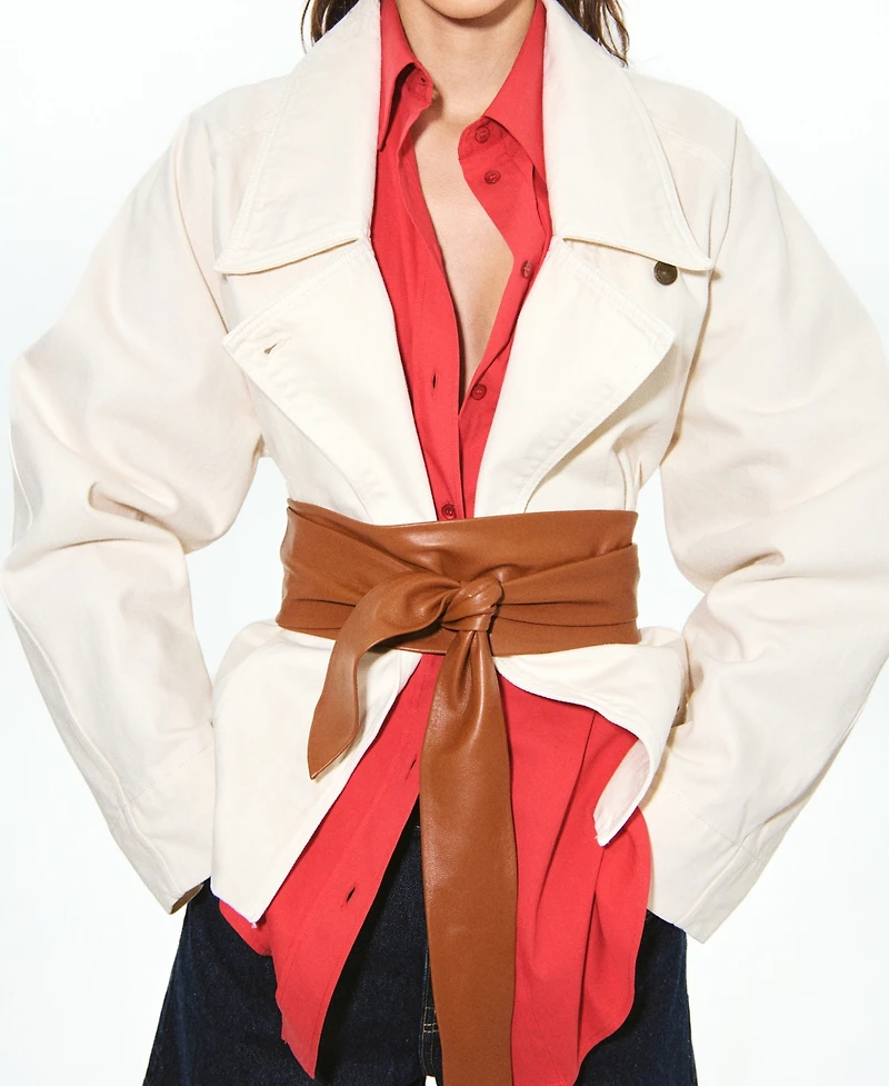 Mango Women's Pocket Poplin Shirt