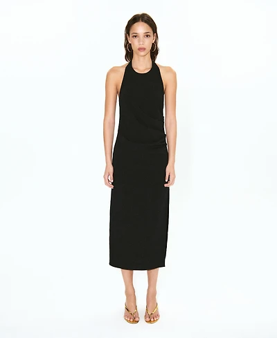 Mango Women's Draped Halter Dress