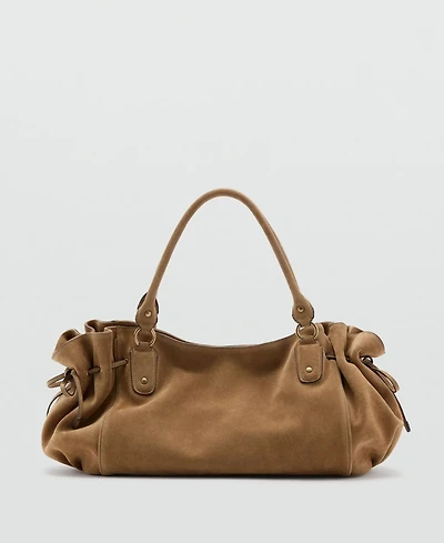 Mango Women's Suede Shoulder Bag