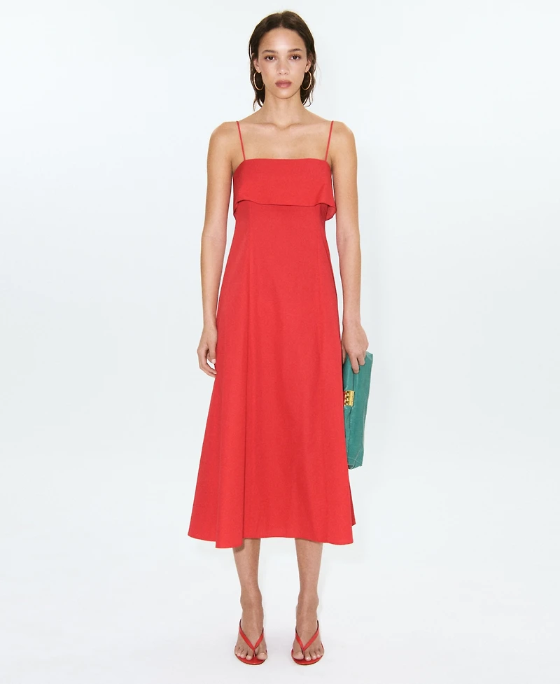 Mango Women's A-Line Midi Dress