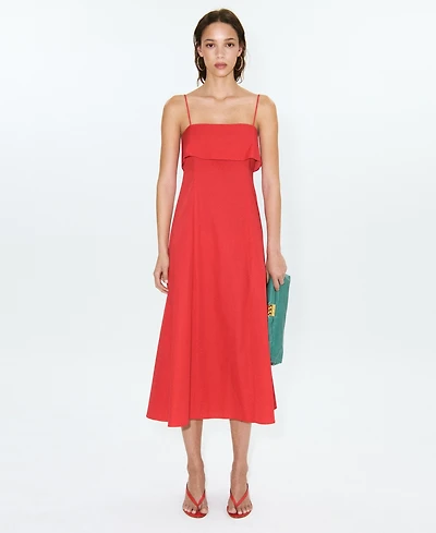 Mango Women's A-Line Midi Dress