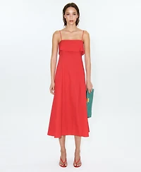 Mango Women's A-Line Midi Dress